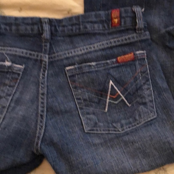 7 for all mankind “A” pocket bootcut jeans size 28 - Picture 4 of 4